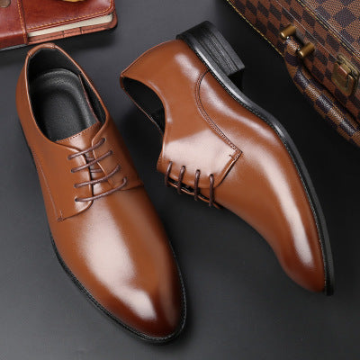 Four new shoes men's dress shoes black tie business men leather shoes factory direct code – Uncatego