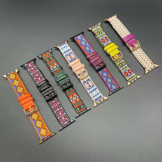 Watch 6 Generation SE National Style Leather Band – Watches at AWSMshop.ai