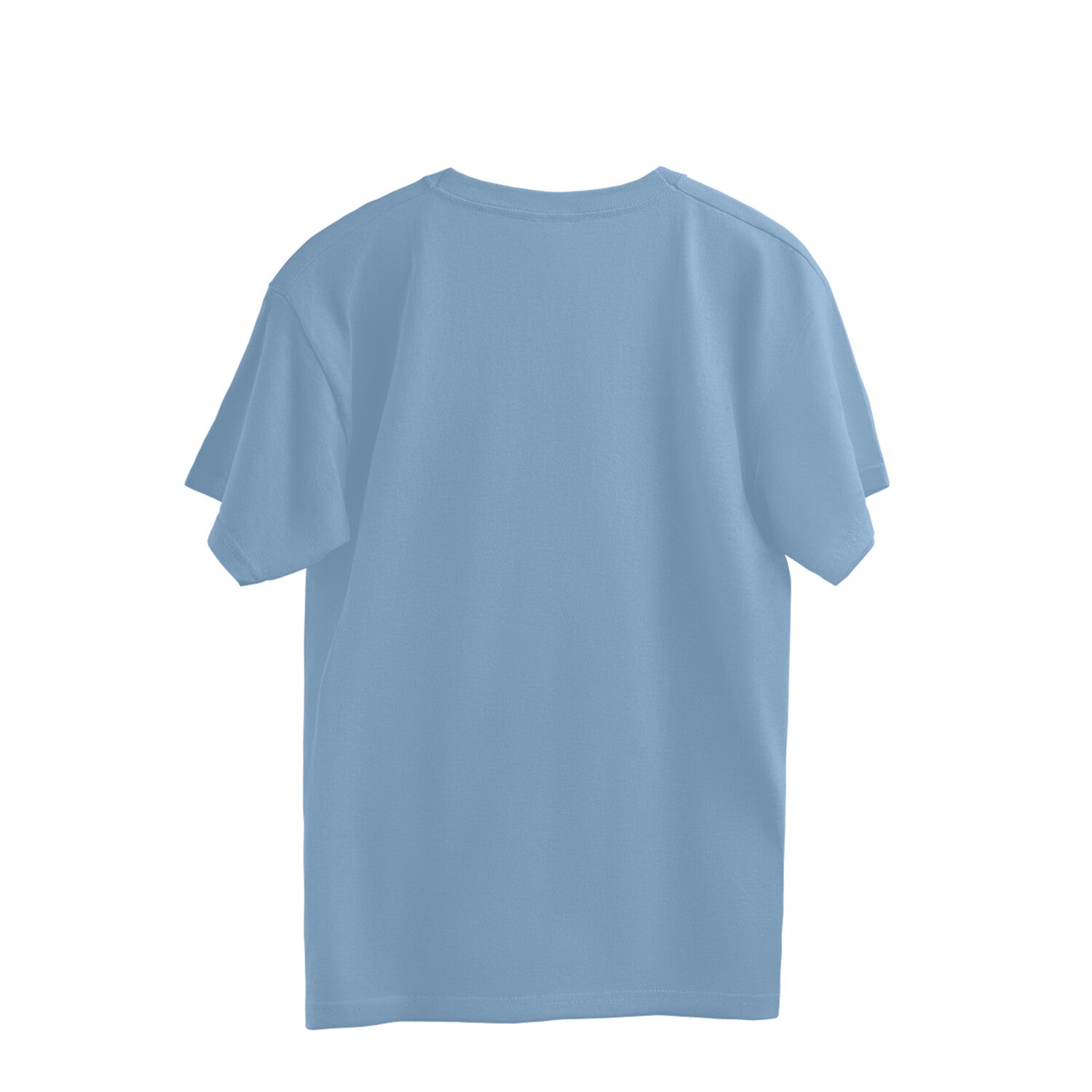 Plain light blue t-shirt on a white background