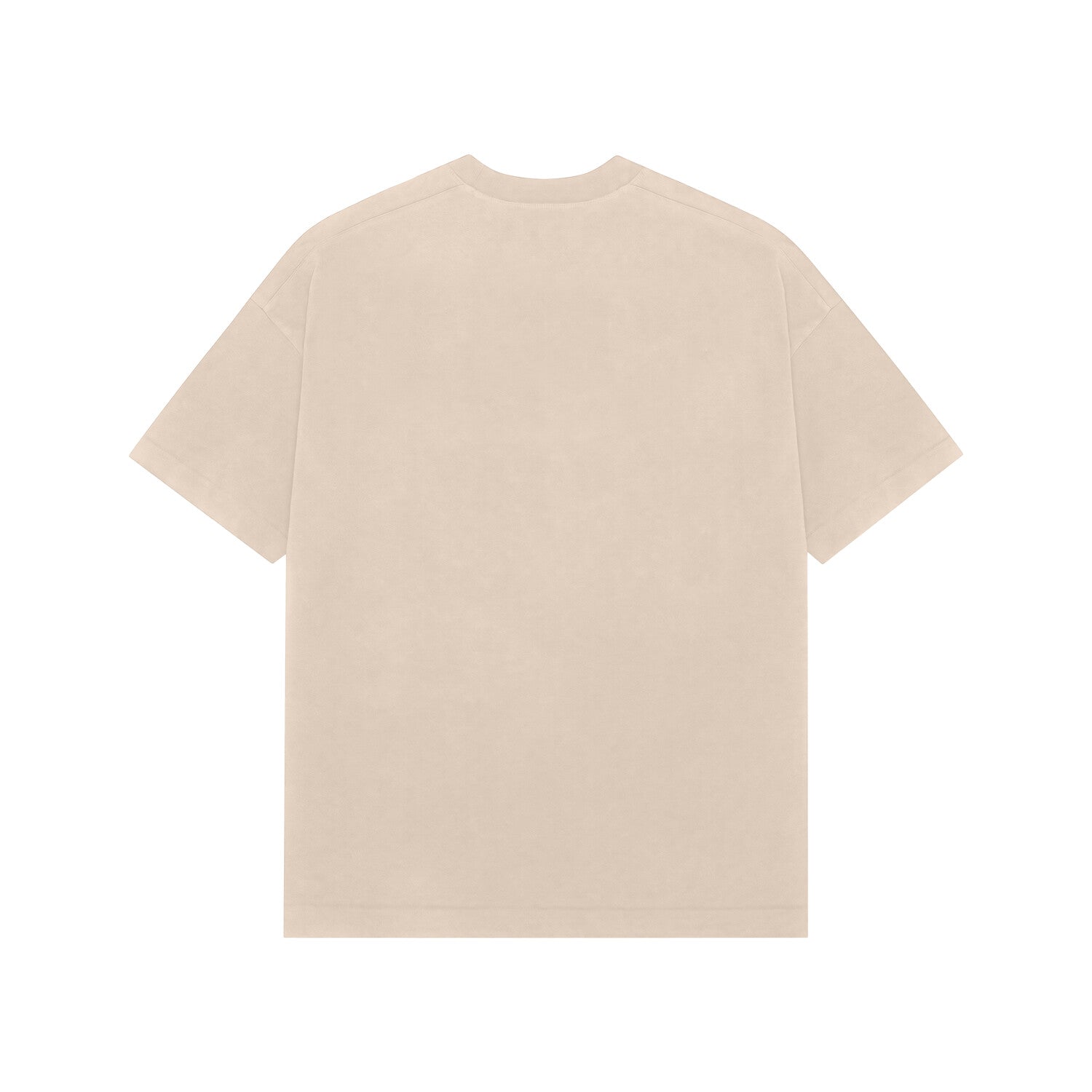 Beige t-shirt on a white background