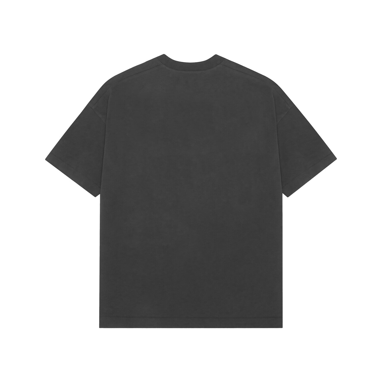 Black t-shirt on a white background