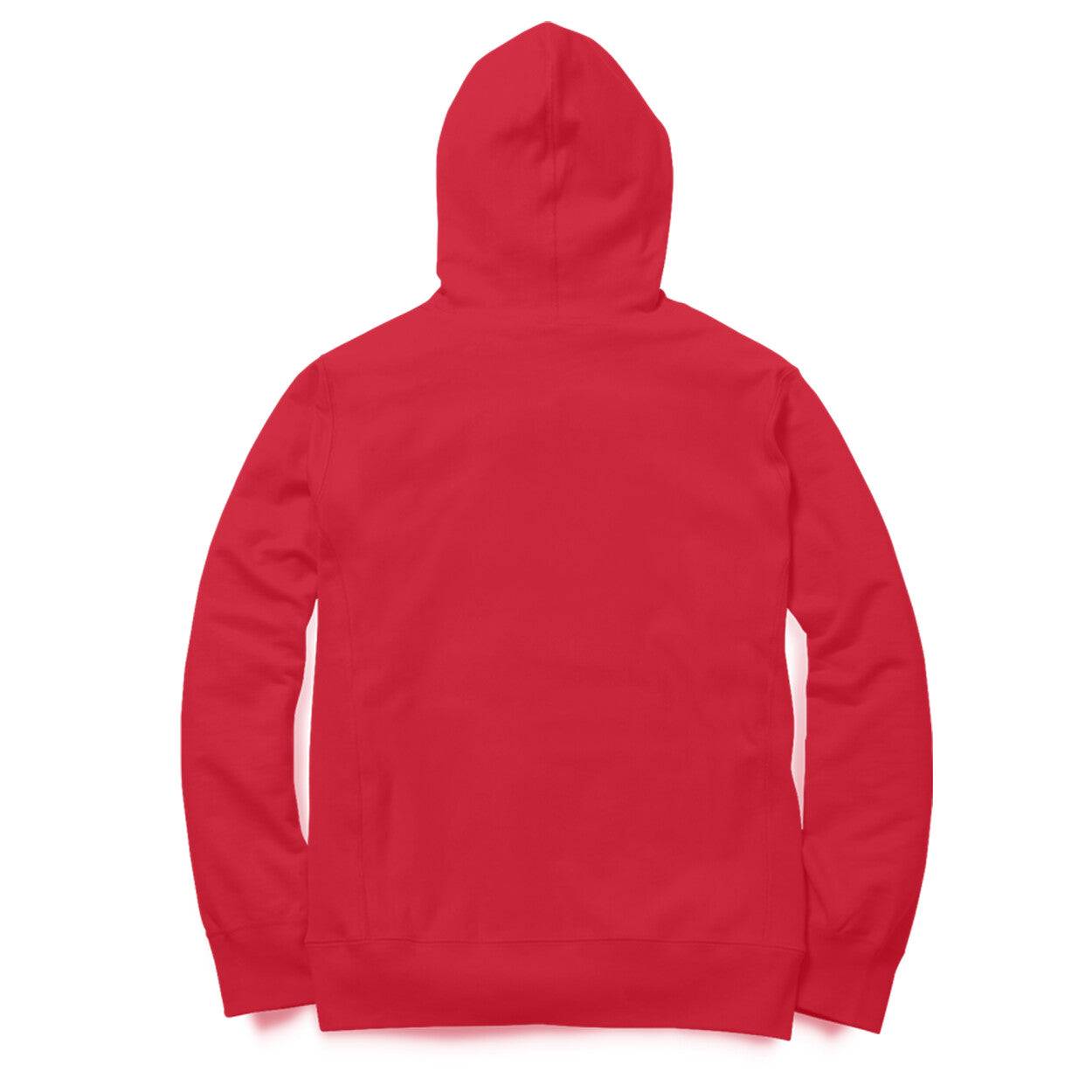 Red hoodie on a white background