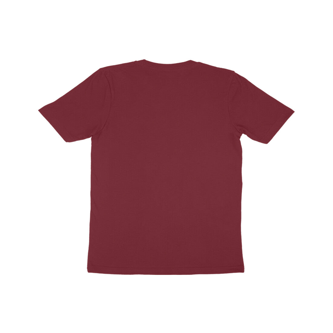 Maroon t-shirt on a white background