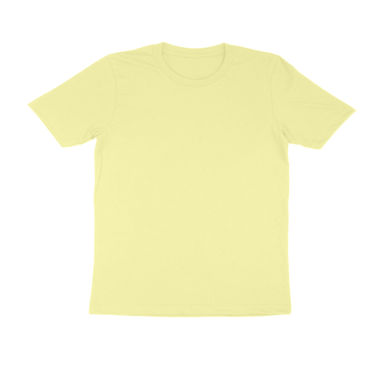Plain yellow t-shirt on a white background